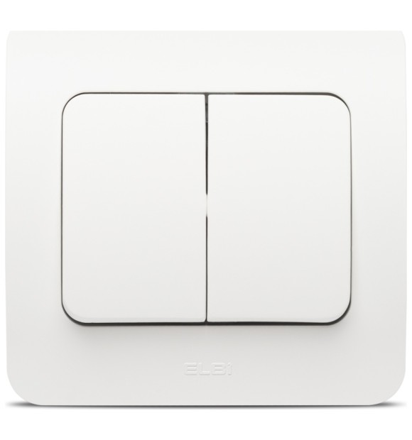 Comutator 10A alb mat Jazz Elbi, montaj ingropat