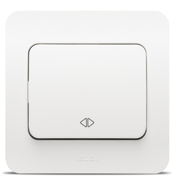 Intrerupator cruce 10A alb mat Jazz Elbi pentru comanda din 3 puncte