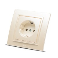 Priza Schuko 16A fildes Zena, cu contact de protectie - detaliu