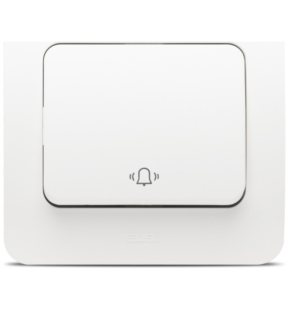 Buton sonerie 10A alb mat Jazz - intrerupator cu revenire Elbi