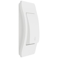 Buton sonerie 10A alb mat Jazz - intrerupator cu revenire Elbi - ambalaj