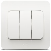 Intrerupator triplu 10A alb mat Jazz Elbi