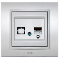 Priza date 1x RJ45 Cat6e gri metalizat Zena - Elbi