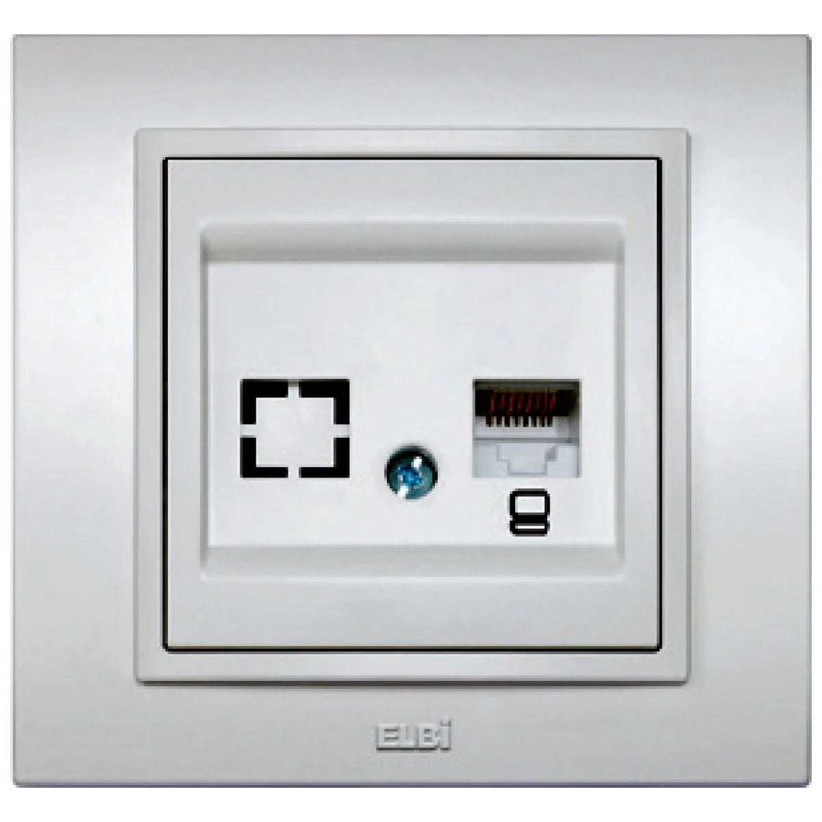 Priza date 1x RJ45 Cat6e gri metalizat Zena - Elbi