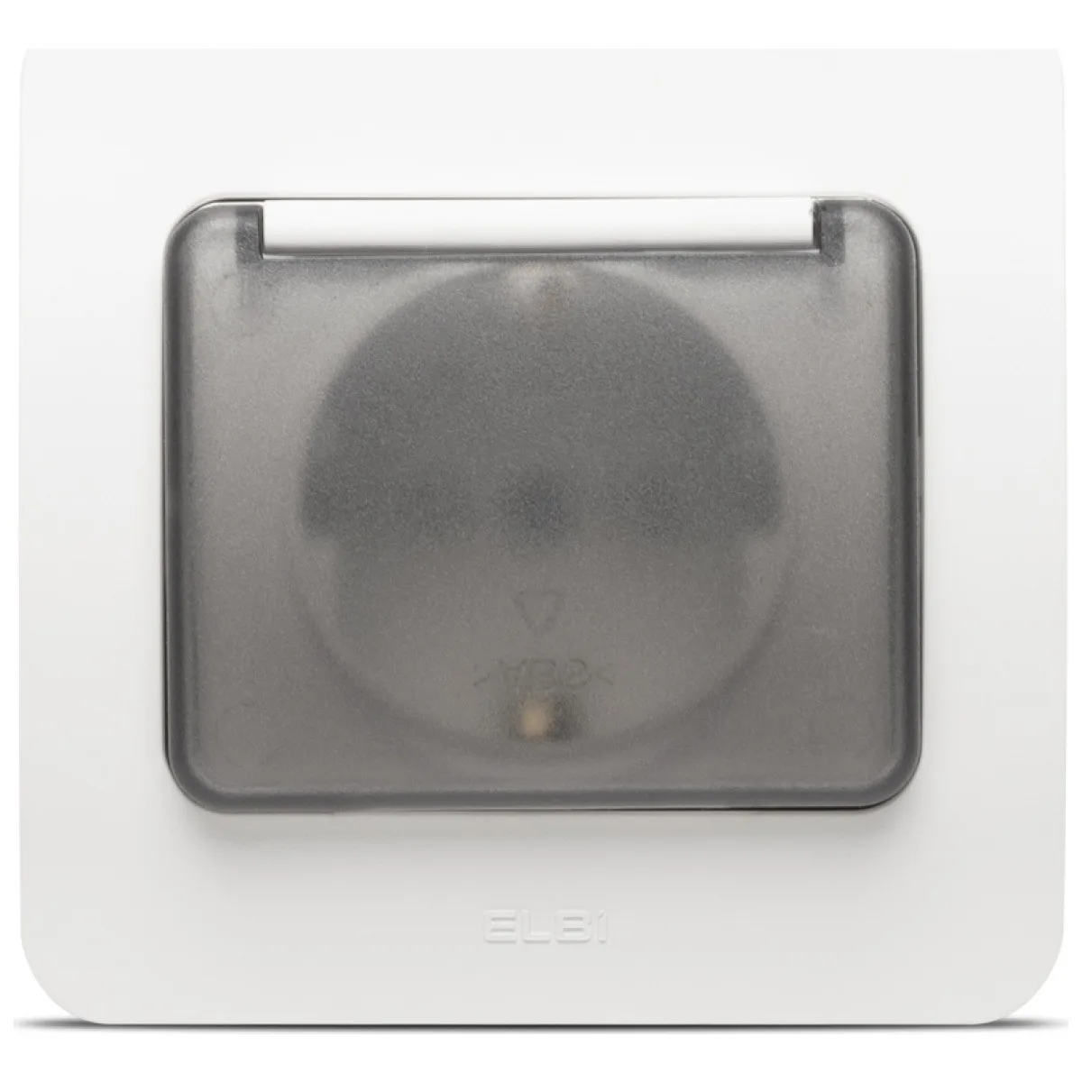 Priza Schuko cu capac 16A alb mat, gama Jazz - ELBI
