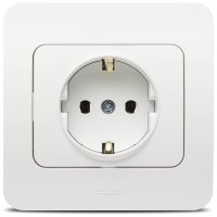 Priza Schuko 16A alb mat, gama Jazz - Elbi