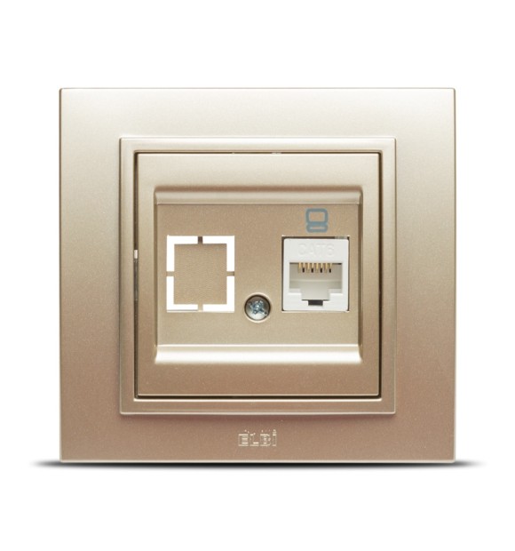 Priza date 1x RJ45 Cat6e UTP titan Zena - Elbi