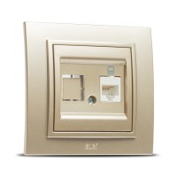 Priza date 1x RJ45 Cat6e UTP titan Zena - Elbi - detaliu