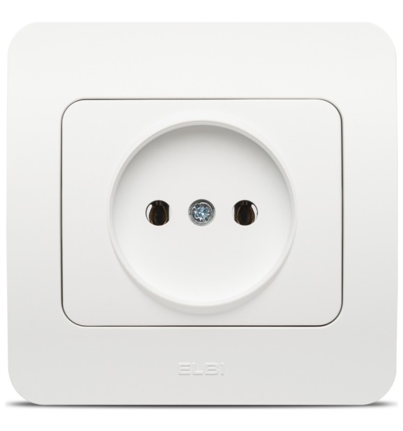Priza fara contact de protectie 16A alb mat Jazz Elbi