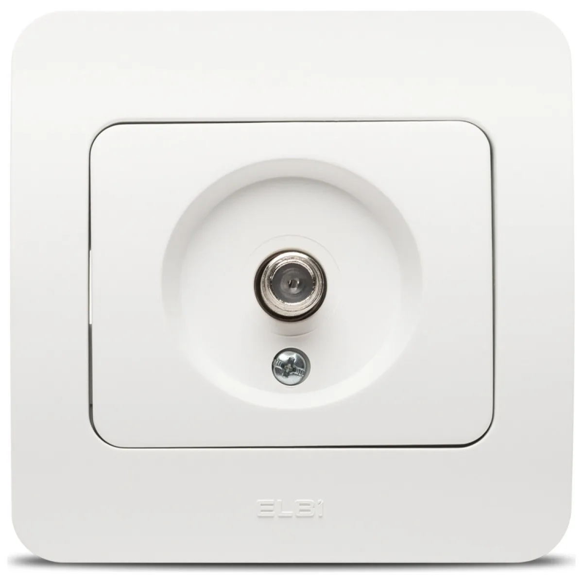 Priza TV cu conector F, alb mat, gama Jazz - Elbi
