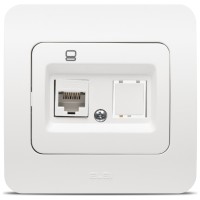 Priza date 1xRJ45 Cat6e alb mat, gama Jazz - Elbi