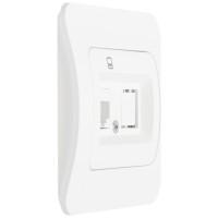 Priza date 1xRJ45 Cat6e alb mat, gama Jazz - Elbi - ambalaj