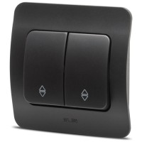 Comutator cap scara 10A negru mat Jazz