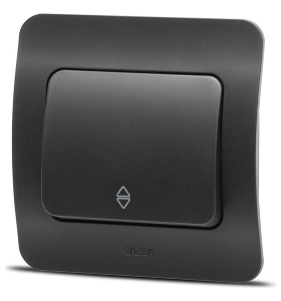 Intrerupator cap scara 10A negru mat Jazz Elbi