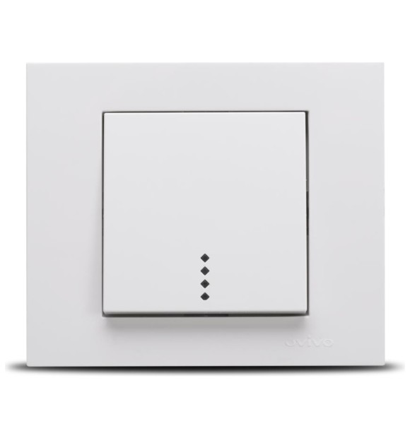 Intrerupator simplu 10A cu LED alb Grano - Ovivo