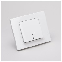 Intrerupator simplu 10A cu LED alb Grano - Ovivo - vedere laterala