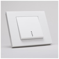 Intrerupator simplu 10A cu LED alb Grano - Ovivo - detaliu