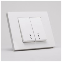Comutator 10A cu LED, alb, gama Grano - Ovivo - detaliu