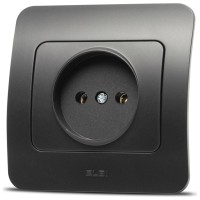 Priza fara contact de protectie 16A negru mat Jazz Elbi