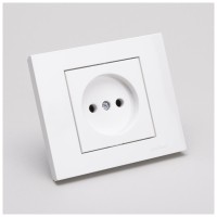 Priza fara contact de protectie 16A alb Grano - Ovivo - detaliu