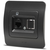 Priza date 1xRJ45 Cat6e UTP negru mat, gama Jazz - Elbi