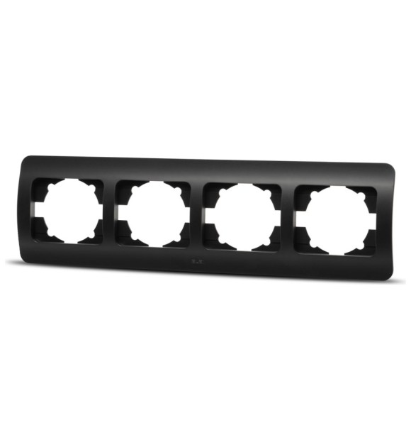 Rama 4 posturi negru mat Jazz - ornament 4 module