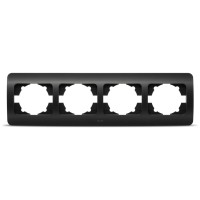 Rama 4 posturi negru mat Jazz - ornament 4 module - detaliu