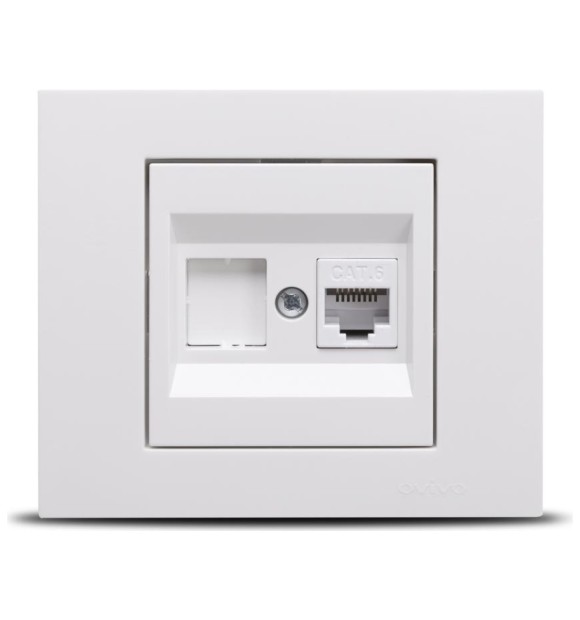 Priza date RJ45 Cat6 UTP alb Grano - Ovivo