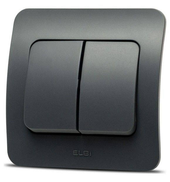 Comutator 10A antracit Jazz, montaj ingropat - Elbi