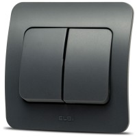 Comutator 10A antracit Jazz, montaj ingropat - Elbi