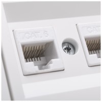 Priza date dubla RJ45 Cat6 UTP, alb, gama Grano - Ovivo - ambalaj