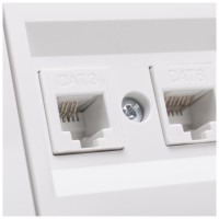 Priza date RJ45 Cat6 si telefon, alb, gama Grano - Ovivo - ambalaj