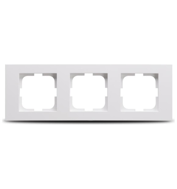 Rama tripla 3 posturi alb Grano - Ovivo, ornament modular