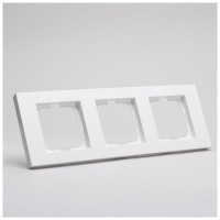 Rama tripla 3 posturi alb Grano - Ovivo, ornament modular - detaliu
