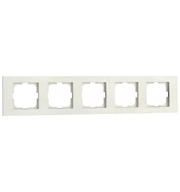 Rama 5 posturi alb Grano - OVIVO, ornament modular plastic
