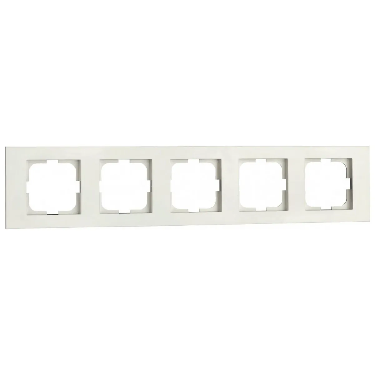 Rama 5 posturi alb Grano - OVIVO, ornament modular plastic