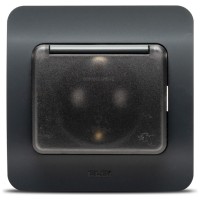 Priza Schuko cu capac 16A antracit, gama Jazz - Elbi - imagine 5