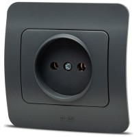 Priza fara contact de protectie 16A antracit, gama Jazz