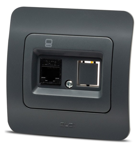 Priza date 1x RJ45 Cat6e antracit, gama Jazz