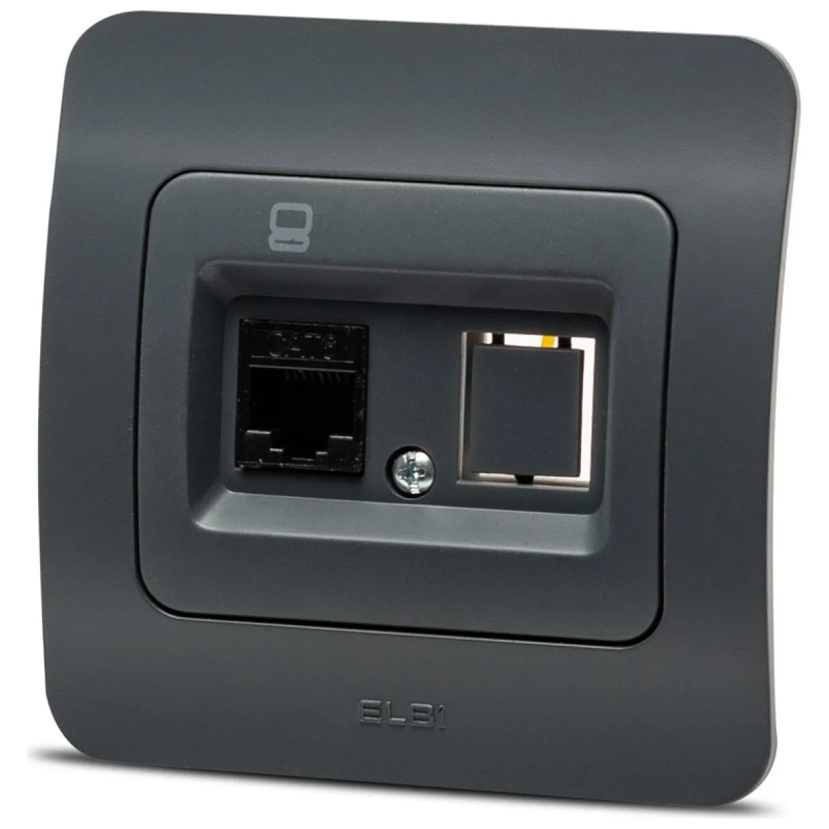 Priza date 1x RJ45 Cat6e antracit, gama Jazz