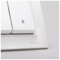 Intrerupator jaluzele 10A alb Mina - Ovivo - detaliu