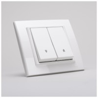 Intrerupator jaluzele 10A alb Mina - Ovivo - ambalaj