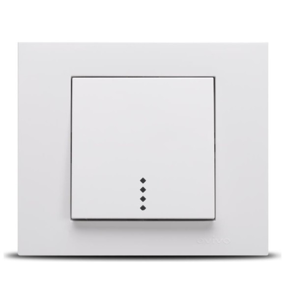Intrerupator simplu 10A alb cu indicator LED, gama Mina - Ovivo