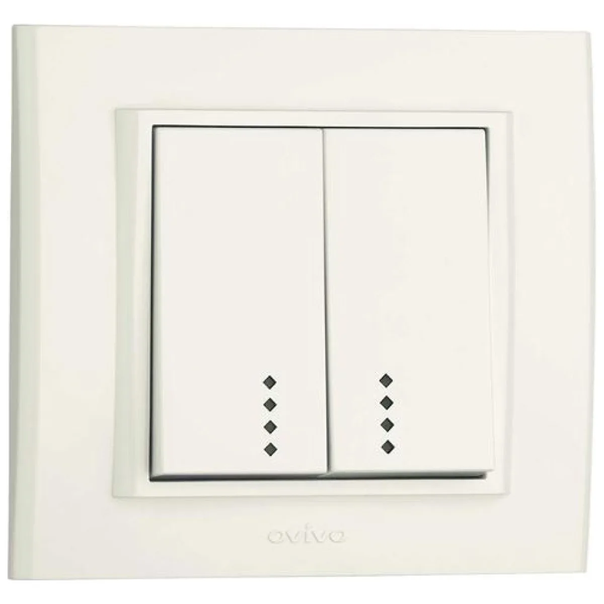 Comutator 10A cu indicator LED, alb, gama Mina - Ovivo