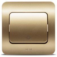 Intrerupator sonerie 10A titan, gama Jazz - buton cu revenire - ambalaj