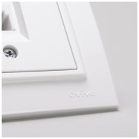 Priza telefon RJ11 alb Mina - Ovivo, montaj ingropat - detaliu