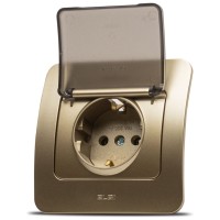 Priza Schuko cu capac 16A titan, gama Jazz - Elbi - ambalaj