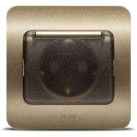 Priza Schuko cu capac 16A titan, gama Jazz - Elbi - imagine 5