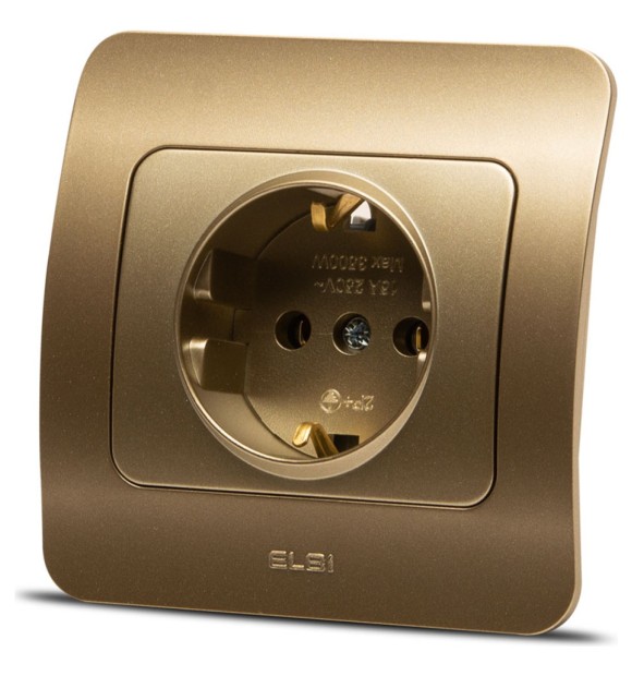 Priza Schuko 16A titan, gama Jazz - Elbi