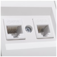 Priza date RJ45 Cat6 UTP cu telefon, alb, gama Mina - Ovivo - ambalaj